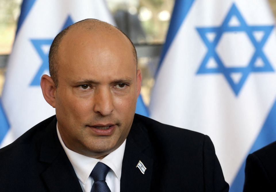 Israeli Prime Minister Naftali Bennett attends a weekly Cabinet meeting in Jerusalem, Israel, May 29, 2022. (Reuters Photo)