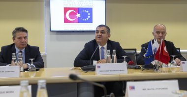 A Turkish-European Union political dialogue meeting was held in the capital Ankara, Turkey, May 31, 2022. (AA)