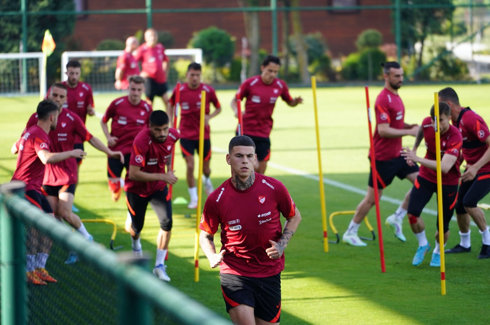 Turkish national team players in a training session, in Istanbul, Turkey, May 30, 2022. (İHA PHOTO) 