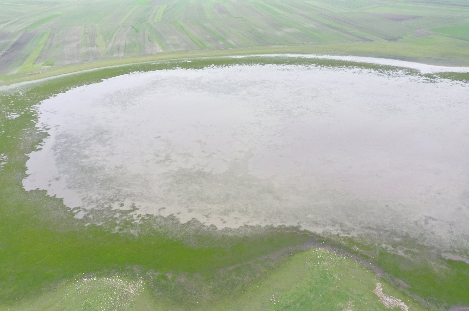 An aerial view of the lake, in Kars, eastern Turkey, May 31, 2022. (AA Photo)