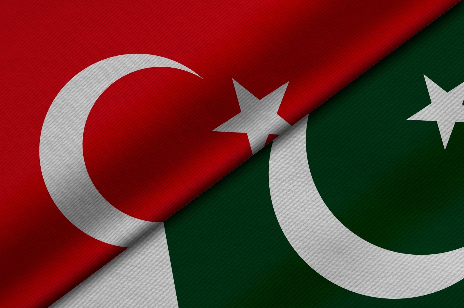 3D rendering of two flags of the Republic of Turkey and Pakistan together (Shutterstock)