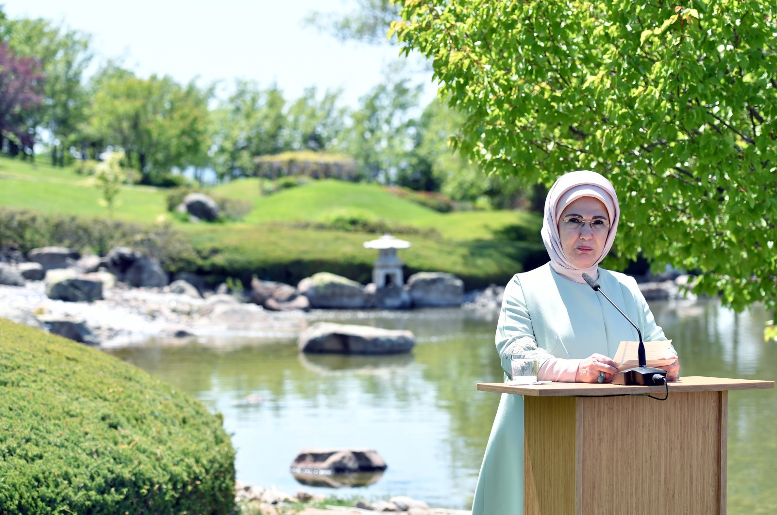 First lady Emine Erdoğan speaks in Kırşehir, central Turkey, May 18, 2022. (AA Photo)