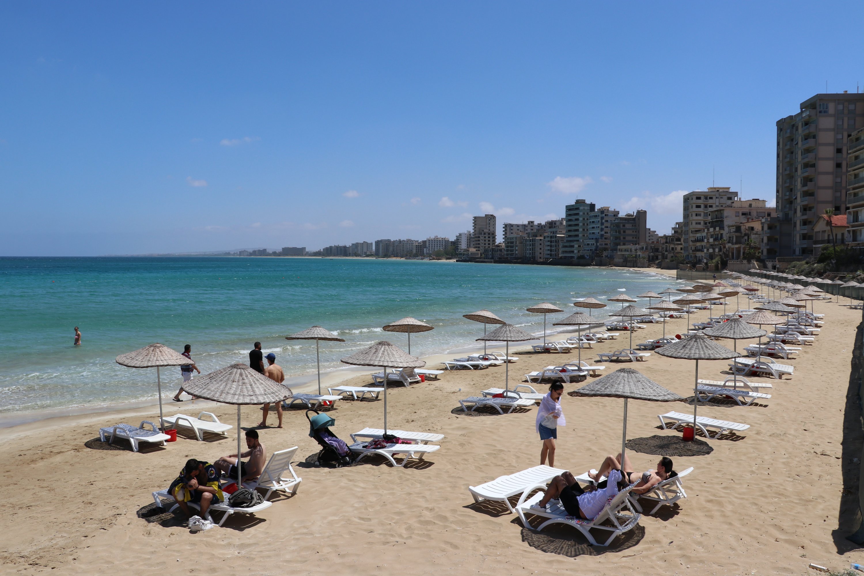 A beach in Varosha, Turkish Republic of Northern Cyprus, Wednesday, June 1, 2022. (AA Photo)