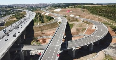 Parts of the newly completed last section of the Northern Marmara Motorway, Istanbul, Turkey, May 19, 2021. (DHA Photo)
