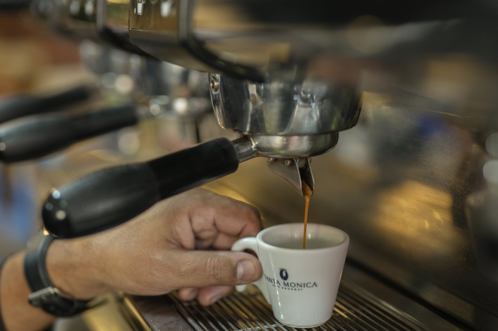 A cup of espresso is prepared at a restaurant in Sao Paulo, Brazil, May 12, 2022. (AP Photo)