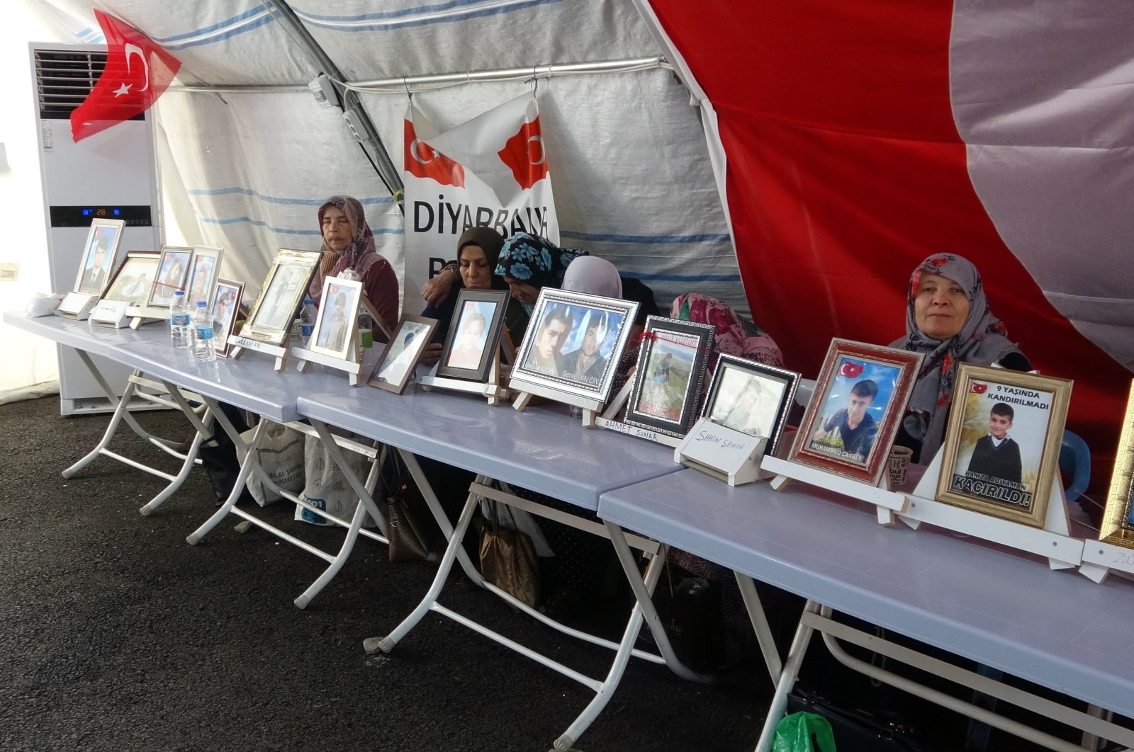 Families protest the abduction of their relatives by the PKK terrorist group, Diyarbakır, southeastern Turkey, June 2, 2022. (IHA Photo)