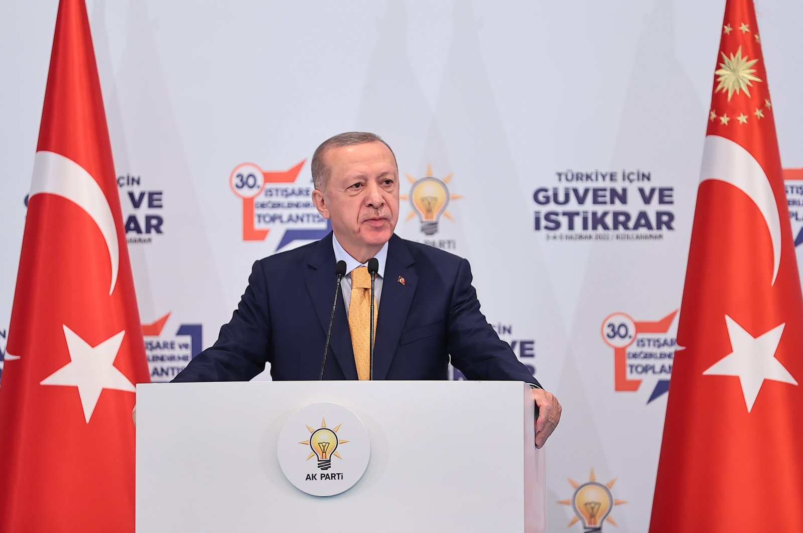President Recep Tayyip Erdoğan speaks during a meeting in the capital Ankara, Turkey, June 4, 2022. (AA Photo)