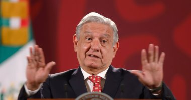 Mexican President Andres Manuel Lopez Obrador speaks during his daily press conference at the National Palace in Mexico City, Mexico, June 6, 2022. (EPA Photo)