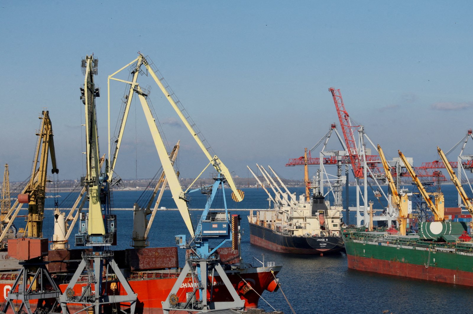 Cargo ships are docked in the Black sea port of Odessa, Ukraine, Nov. 4, 2016. (Reuters Photo)