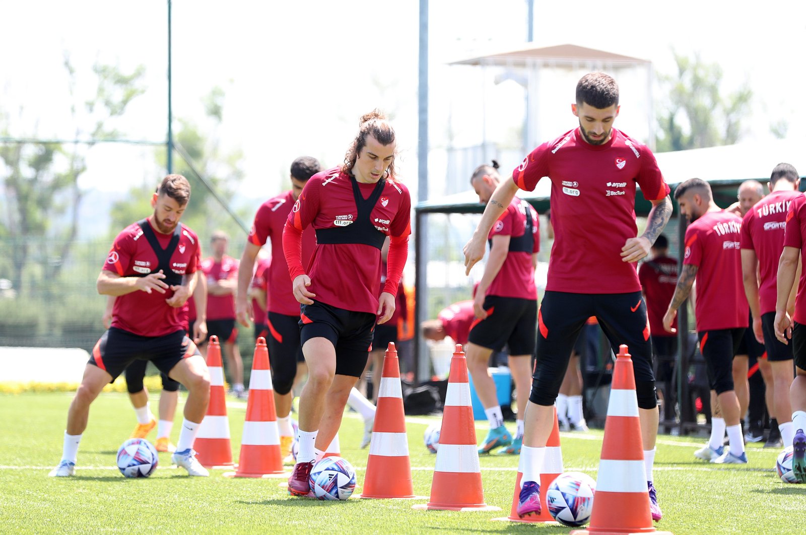 Turkey national team players train ahead of their UEFA Nations League match against Lithuania, Istanbul, Turkey, June 5, 2022. (IHA Photo)