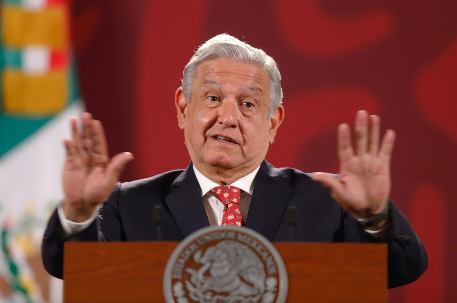 Mexican President Andres Manuel Lopez Obrador speaks during his daily press conference at the National Palace in Mexico City, Mexico, June 6, 2022. (EPA Photo)