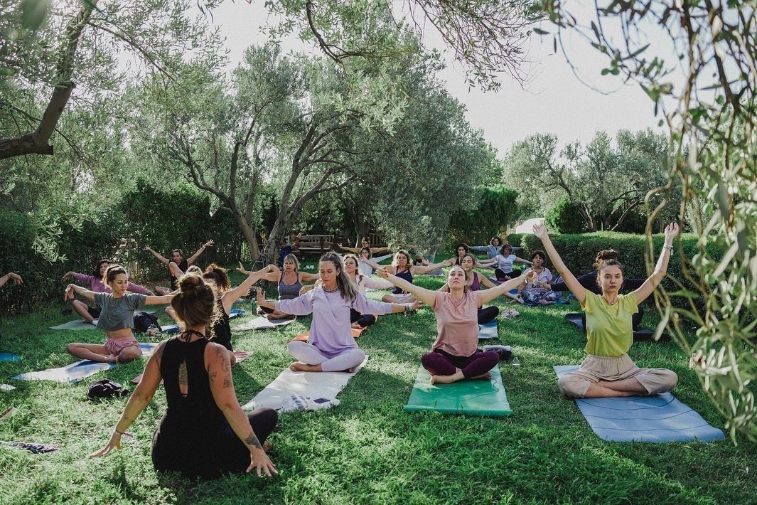 A view from a yoga session at the Bozcaada Jazz Festival in 2021. 