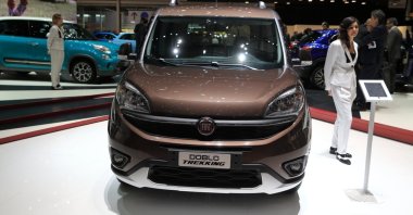 A Fiat Doblo is on display at the 85th international Geneva Motor Show in Palexpo-Geneva, Switzerland, March 3, 2015. (Shutterstock Photo)
