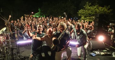 A performance by Ilhan Erşahin&#039;s Istanbul Sessions at the Bozcaada Jazz Festival in 2021. 