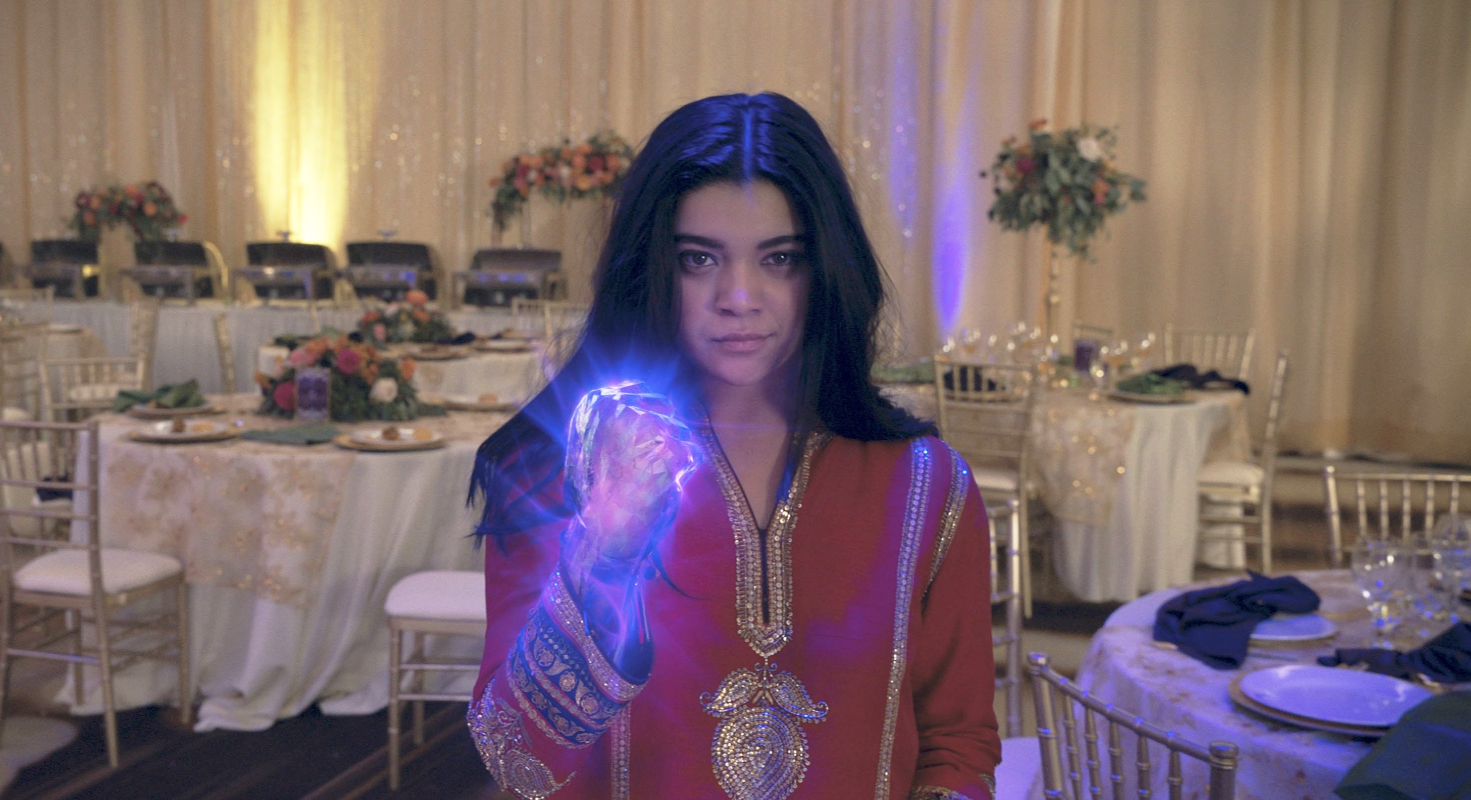 This image released by Disney shows Iman Vellani in a scene from the series 