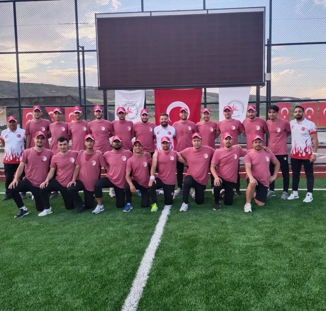 Members of the Turkish national team pose for a photo in Ankara, Turkey, June 8, 2022. (Türkiye Kriket on Instagram)