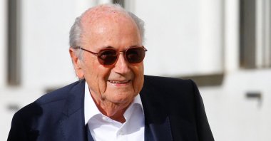 Former FIFA president Sepp Blatter arrives at the Swiss Federal Criminal Court, Bellinzona, Switzerland, June 8, 2022. (Reuters Photo)