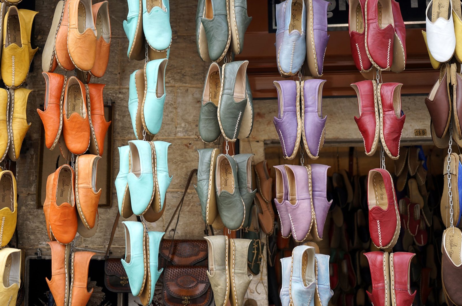 A certain style of traditional Turkish leather slip-on slippers, are both extremely stylish and comfortable, referred to as Gaziantep Yemeni Terlik. (Shutterstock Photo)