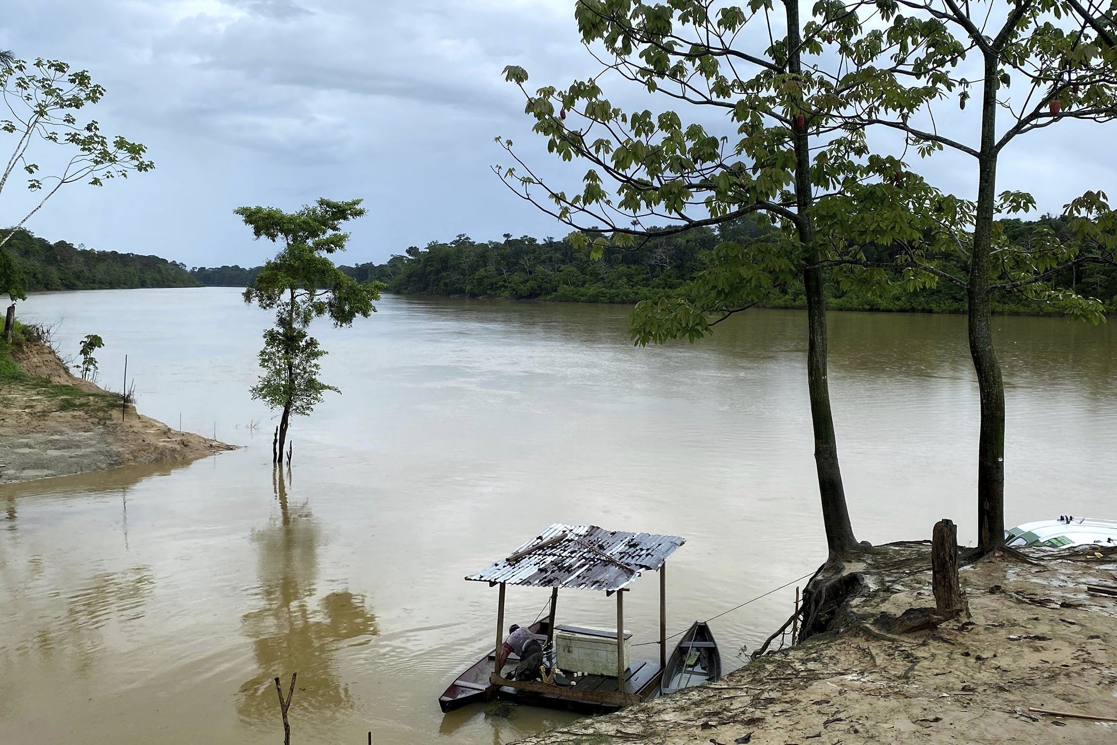 The Itaquai River runs through the Vale do Javari region in Amazonas state, Brazil, June 16, 2021. (AP Photo)