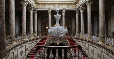 As one of the most magnificent symbols of the Ottoman Empire&#039;s changing identity in the 19th century during the transition from sultanate to a republic, Istanbul&#039;s Dolmabahçe Palace is now 166 years old, Istanbul, Turkey, Aug. 17, 2021. (AA Photo)