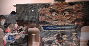 A fireman’s jacket is displayed during a press preview for ”Kimono Style: The John C. Weber Collections” at The Met Fifth Avenue in New York, U.S, June 6, 2022. (AFP Photo)