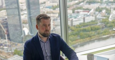 Ozon Global Director Stepan Gusamov speaks to AA, Moscow, Russia, June 9, 2022. (AA Photo)