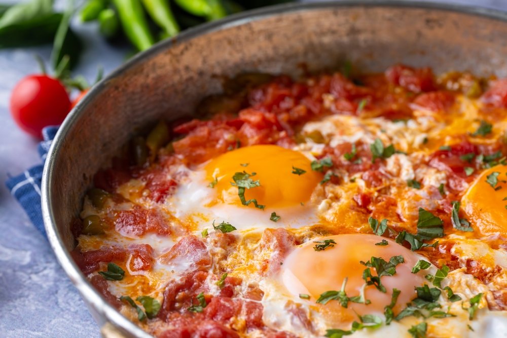 Menemen made with eggs and tomatoes. (Shutterstock Photo)