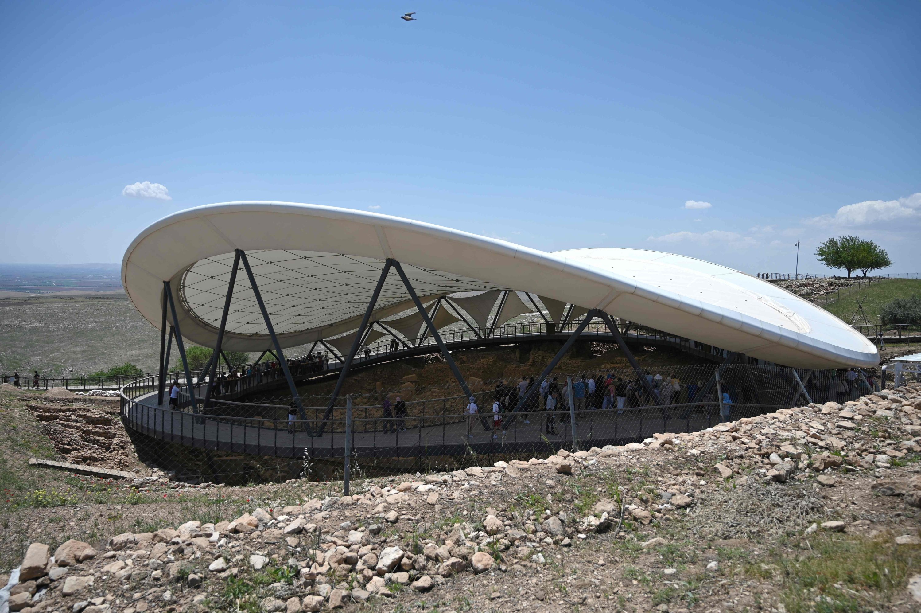 Gambar menunjukkan pemandangan situs arkeologi Göbeklitepe di anlıurfa, Turki, 18 Mei 2022. (AFP Photo) 