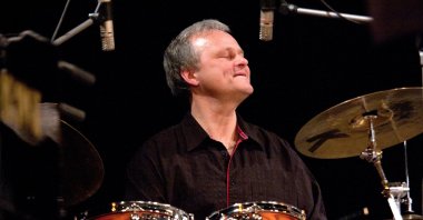 Ivan Audes mesmerized the listeners on drums at the 22nd Afyonkarahisar Jazz Festival. (Courtesy of the festival)
