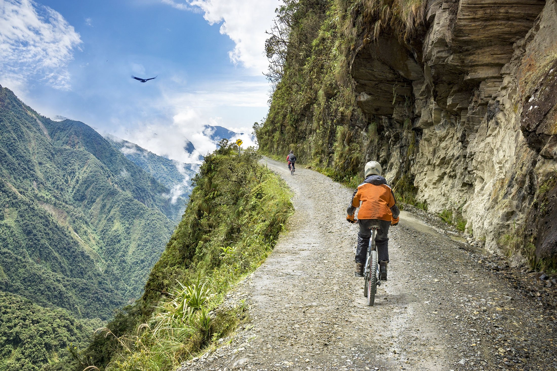Yungas Road is a cycle route about 60 kilometers long that links the city of La Paz and the Yungas region of Bolivia, nicknamed the 