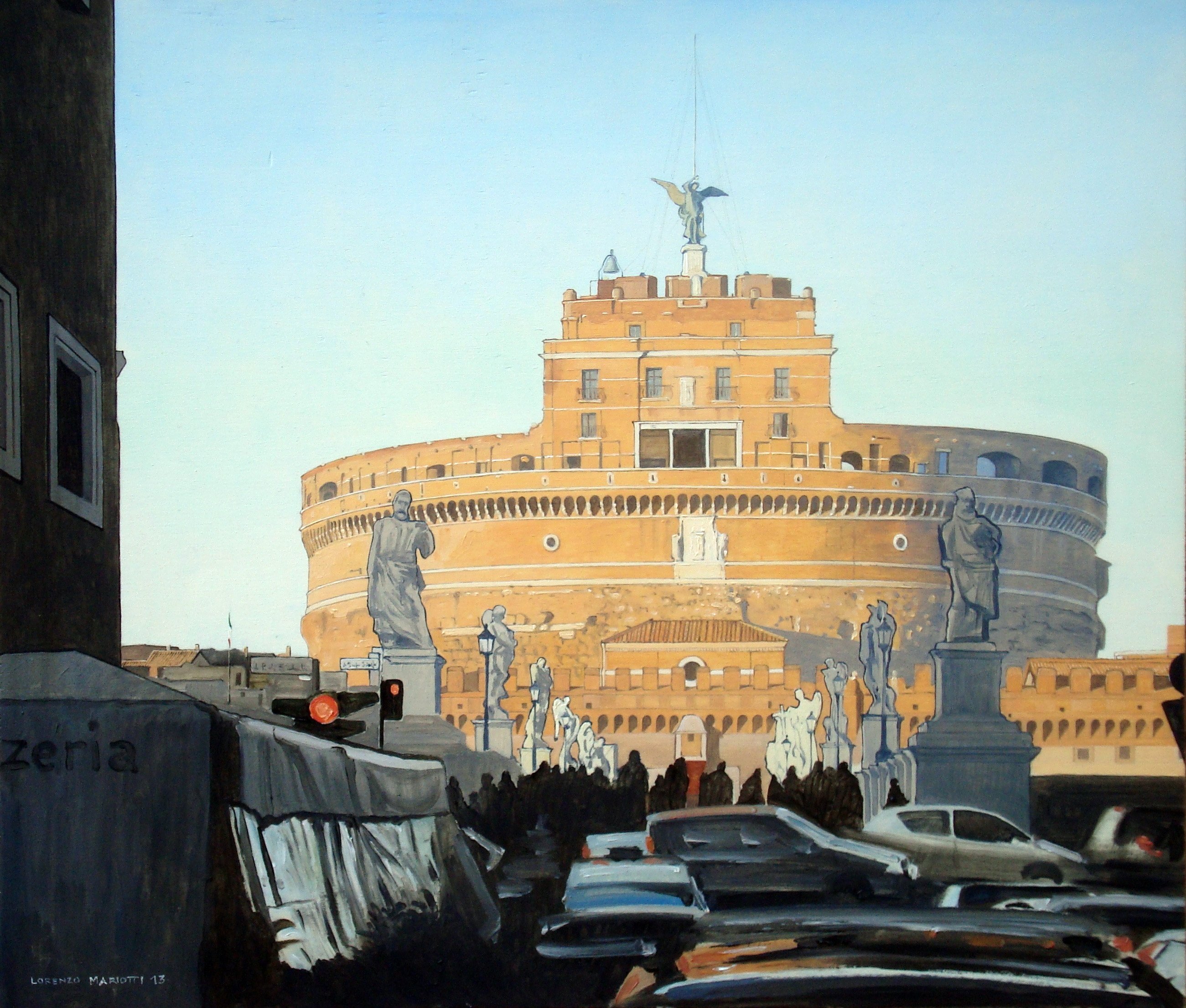 "Castel Sant'Angelo and traffic lights" (Rome) by Lorenzo Mariotti. (Courtesy of Rahmi M. Koç Museum)