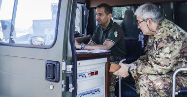 Italian Air Force search and rescue teams during search operation of a missing helicopter in the Tuscan-Emilian Apennines in Pavullo, Modena, Italy, June 11, 2022. (EPA Photo)