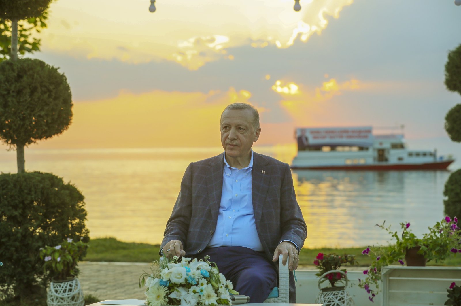 President Recep Tayyip Erdoğan speaks during a youth gathering in Van, eastern Turkey, June 12, 2022. (AA Photo)