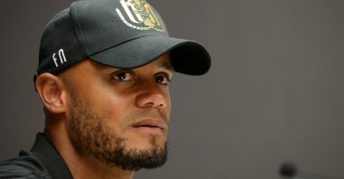 Vincent Kompany speaks at a press conference, Brussels, Belgium, Aug. 17, 2020. (Reuters Photo)