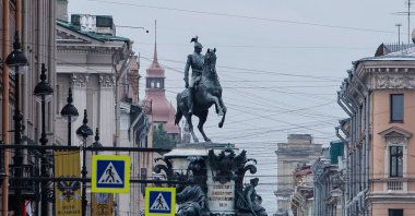 A view shows the monument to Russian Emperor Nicholas I in St. Petersburg, Russia, June 14, 2022. (REUTERS Photo)