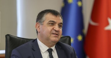 Deputy Foreign Minister Faruk Kaymakcı speaks to Anadolu Agency, Ankara, Turkey, May 8, 2022. (AA)