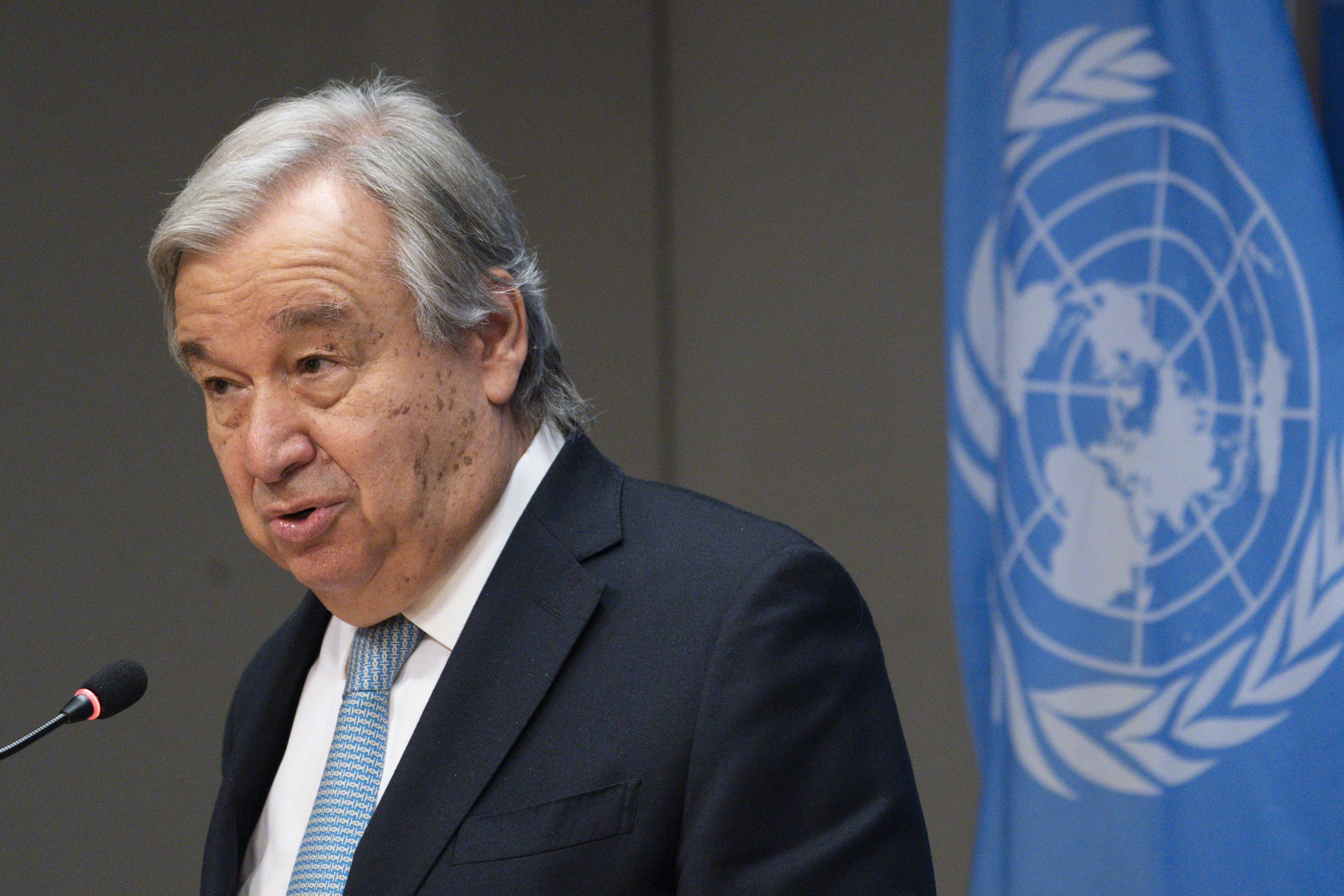 United Nations Secretary-General Antonio Guterres addresses reporters during a news conference at United Nations headquarters, U.S., June 8, 2022. (AP File Photo)