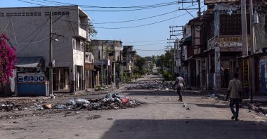 View of a street near the National Palace, in Port-au-Prince, Haiti, May 27, 2022. (EPA PHOTO) 