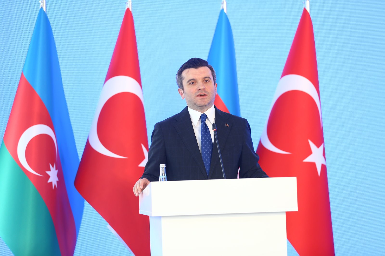 Deputy Foreign Minister Yavuz Selim Kıran speaking in Shusha, Azerbaijan, June 15, 2022 (AA Photo)