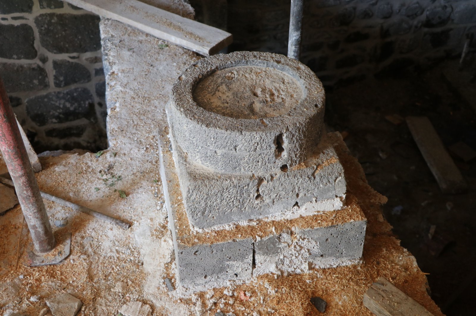  The 200-year-old water mill has been expropriated and restoration work has begun, June 17, 2022. (DHA Photo)