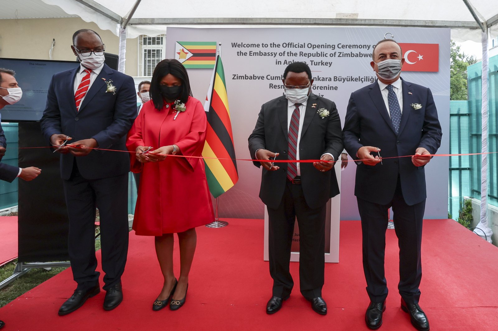 A view from the opening ceremony of Zimbabwe&#039;s embassy in the capital Ankara, Turkey, June 23, 2021. (AA Photo)