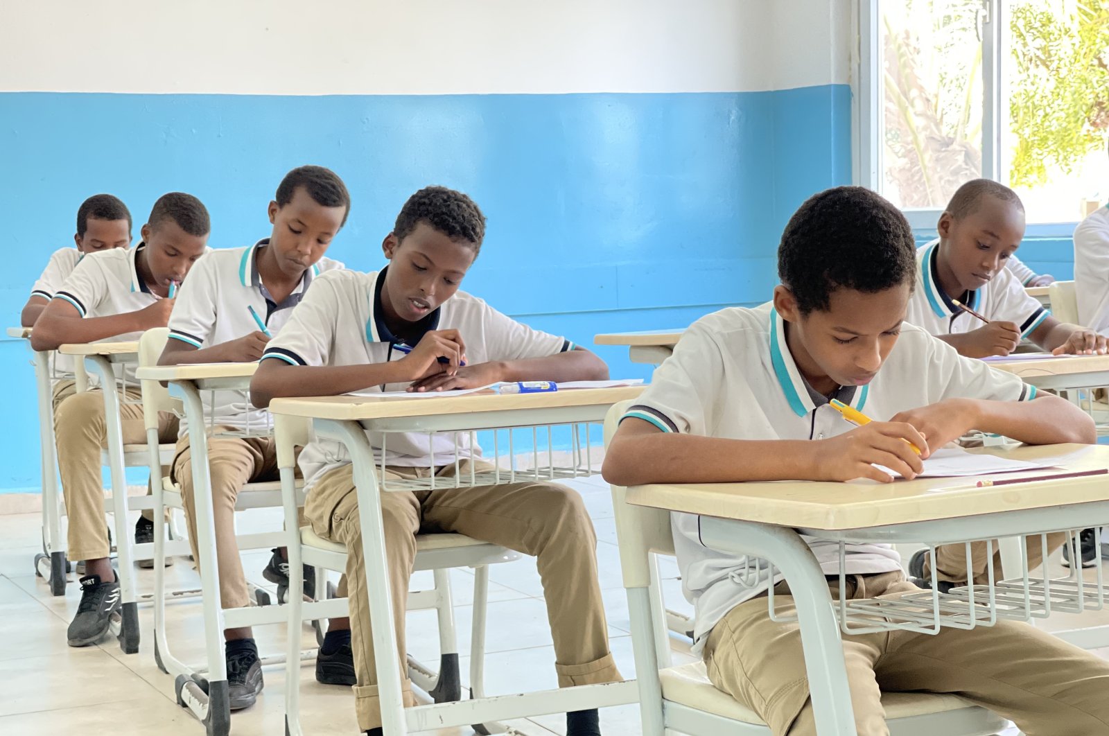 Students in a classroom at a Maarif Foundation school, in Hargaisa, Somaliland, May 21, 2022. (AA PHOTO)