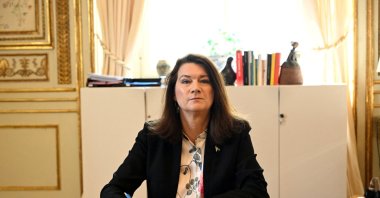Swedish Foreign Minister Ann Linde signs the country's application for NATO membership at the Ministry of Foreign Affairs, amid Russia's invasion of Ukraine, Stockholm, Sweden, May 17, 2022. (Reuters Photo)
