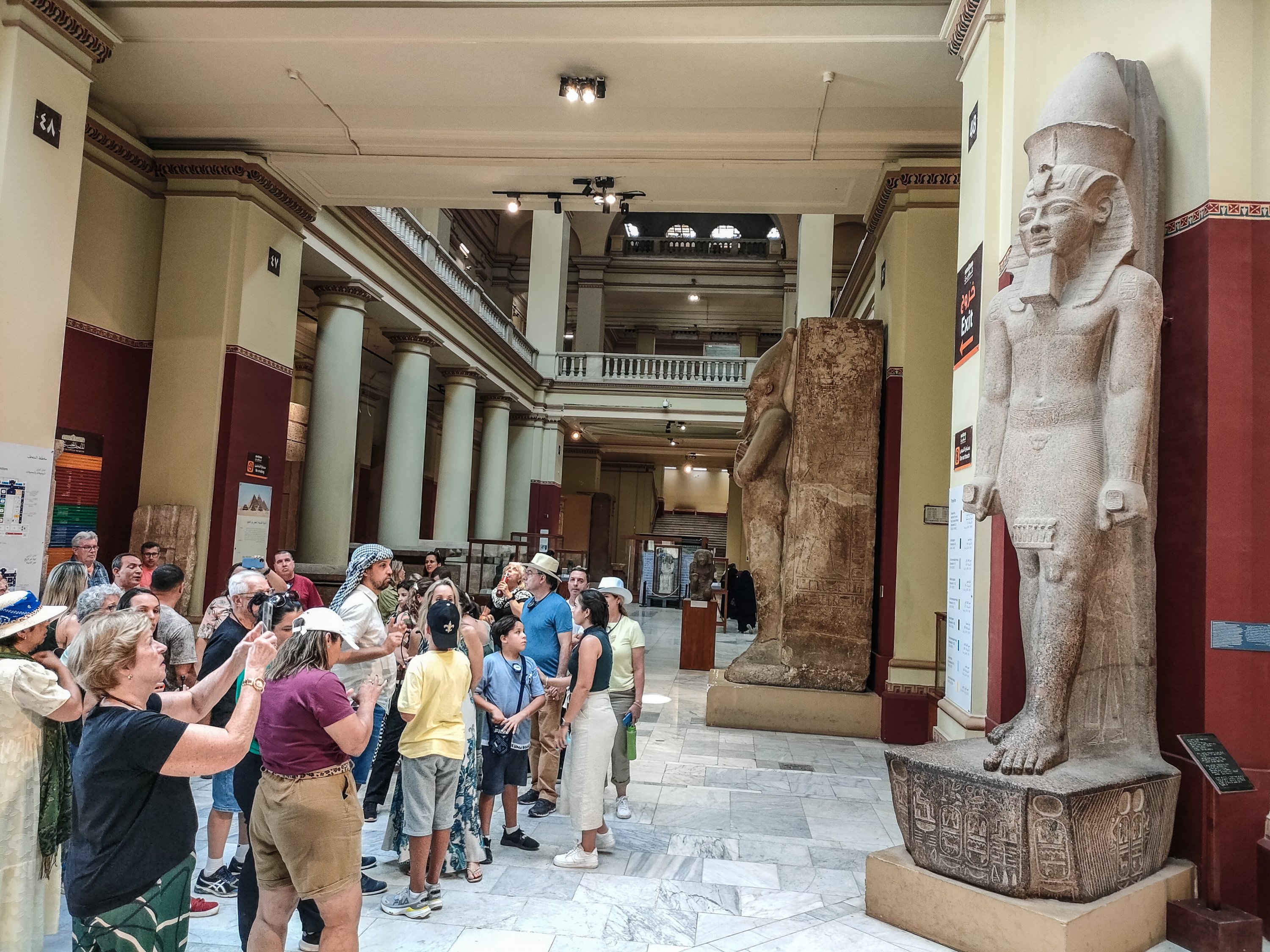 Visitors at the Egyptian Museum, Cairo, Egypt, June 17, 2022. (AA Photo)