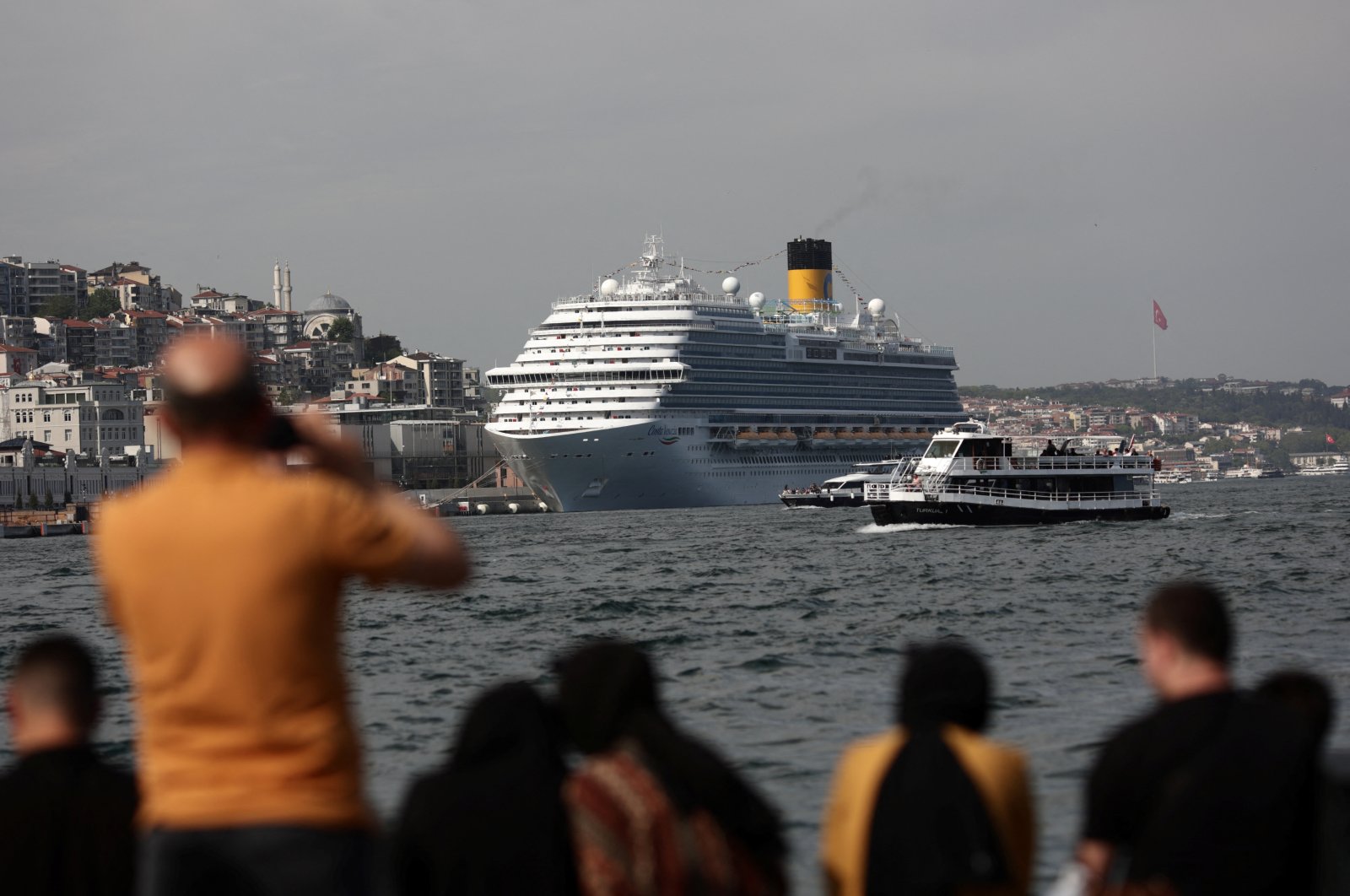 The Costa Venezia cruise ship is docked at Galataport in Istanbul, Turkey, May 22, 2022. (Reuters Photo)