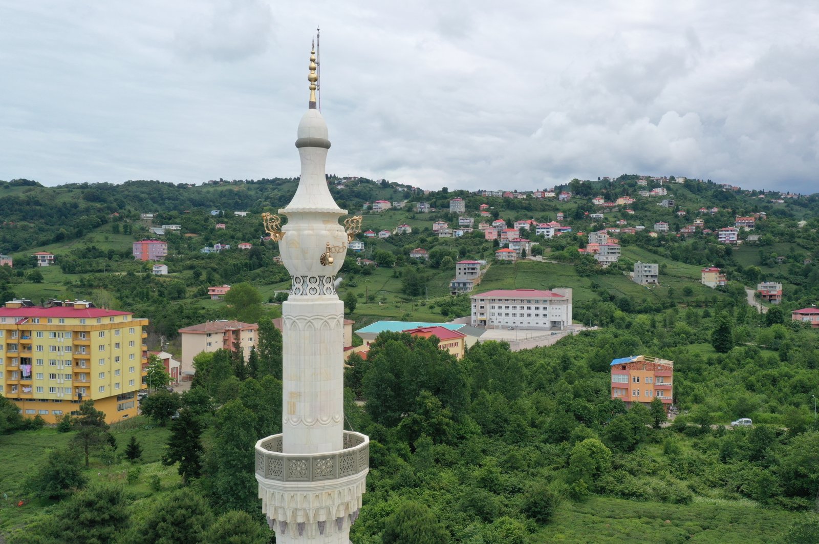 A view of the minaret in Eynesil, Giresun, northern Turkey, June 19, 2022. (AA PHOTO)