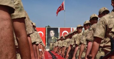 Conscripts attend a ceremony in Bilecik, western Turkey, June 3, 2022. (İHA PHOTO)