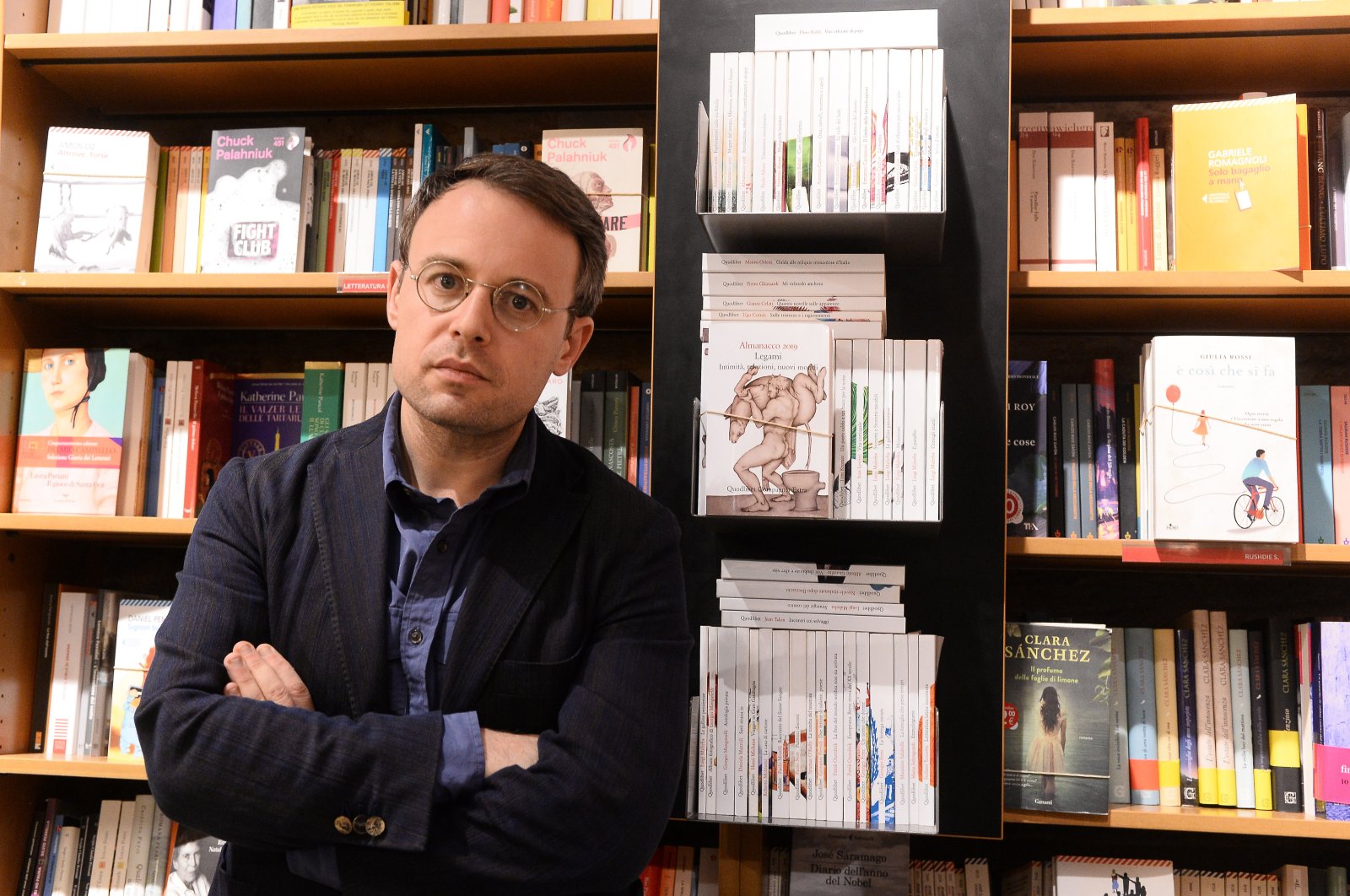 American author and writer Joshua Cohen attends the presentation of his latest book "Il Libro dei Numeri" ("Book of Numbers") at Coop Ambasciatori bookshop on Sept. 5, 2019, in Bologna, Italy. (Getty Images)