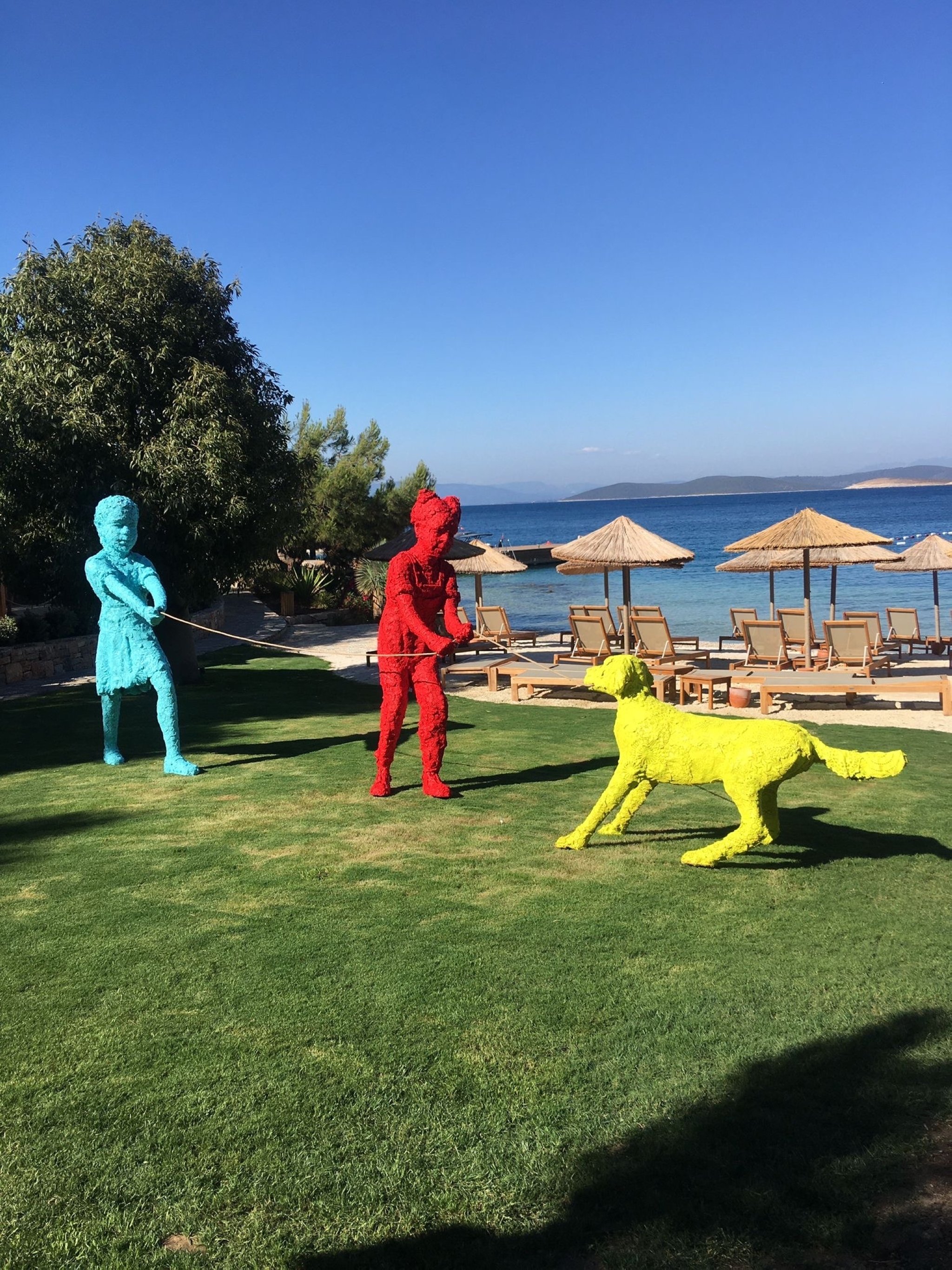 A view from Sevil Dolmacı Art Gallery's open-air sculpture park in a gallery space adjacent to Naru Restaurant in the Bodrum MESA compound. (Courtesy of Sevil Dolmacı Art Gallery)