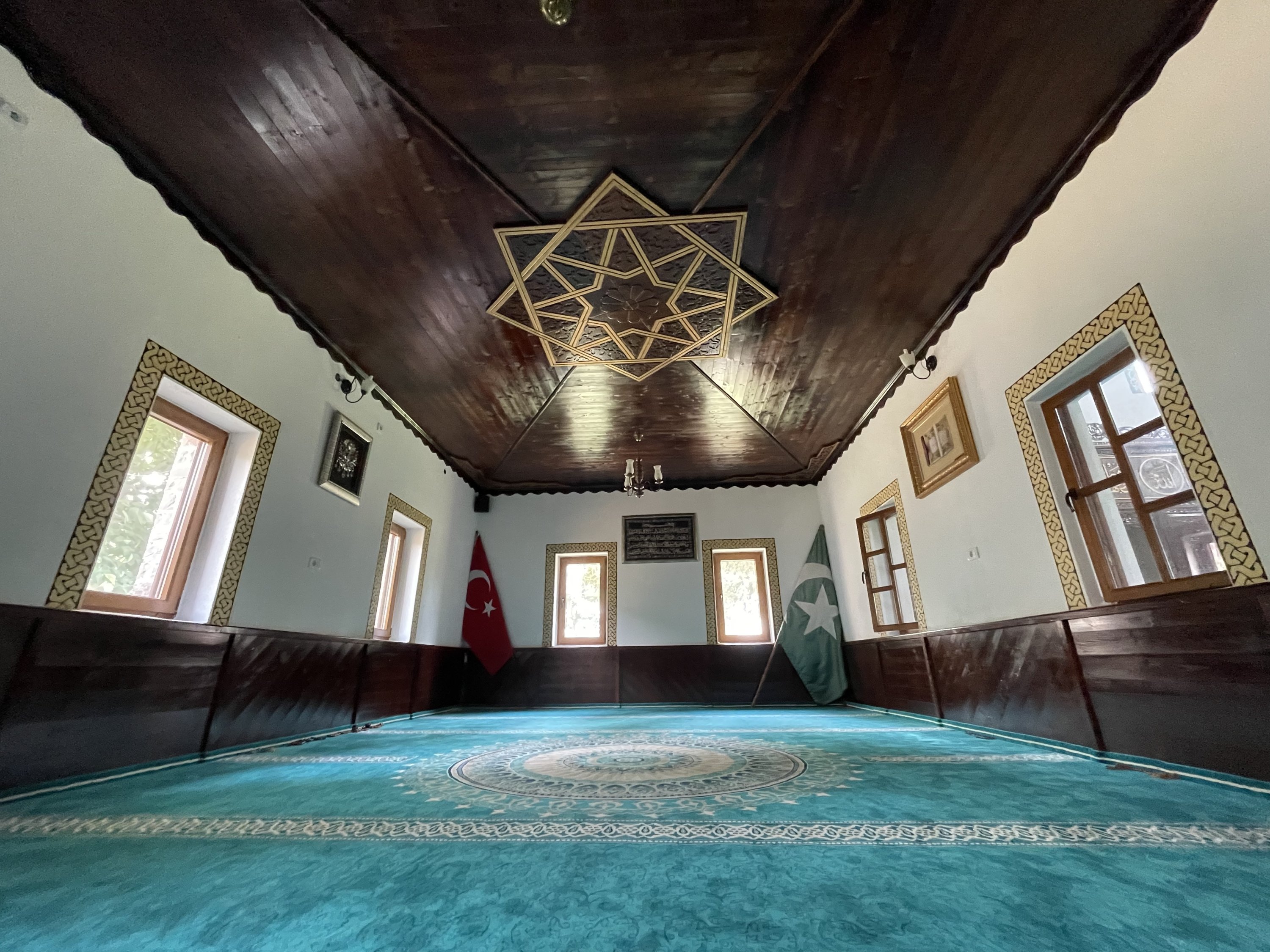 An interior view from the Nizam Mosque, Montenegro, June 22, 2022. (AA) 
